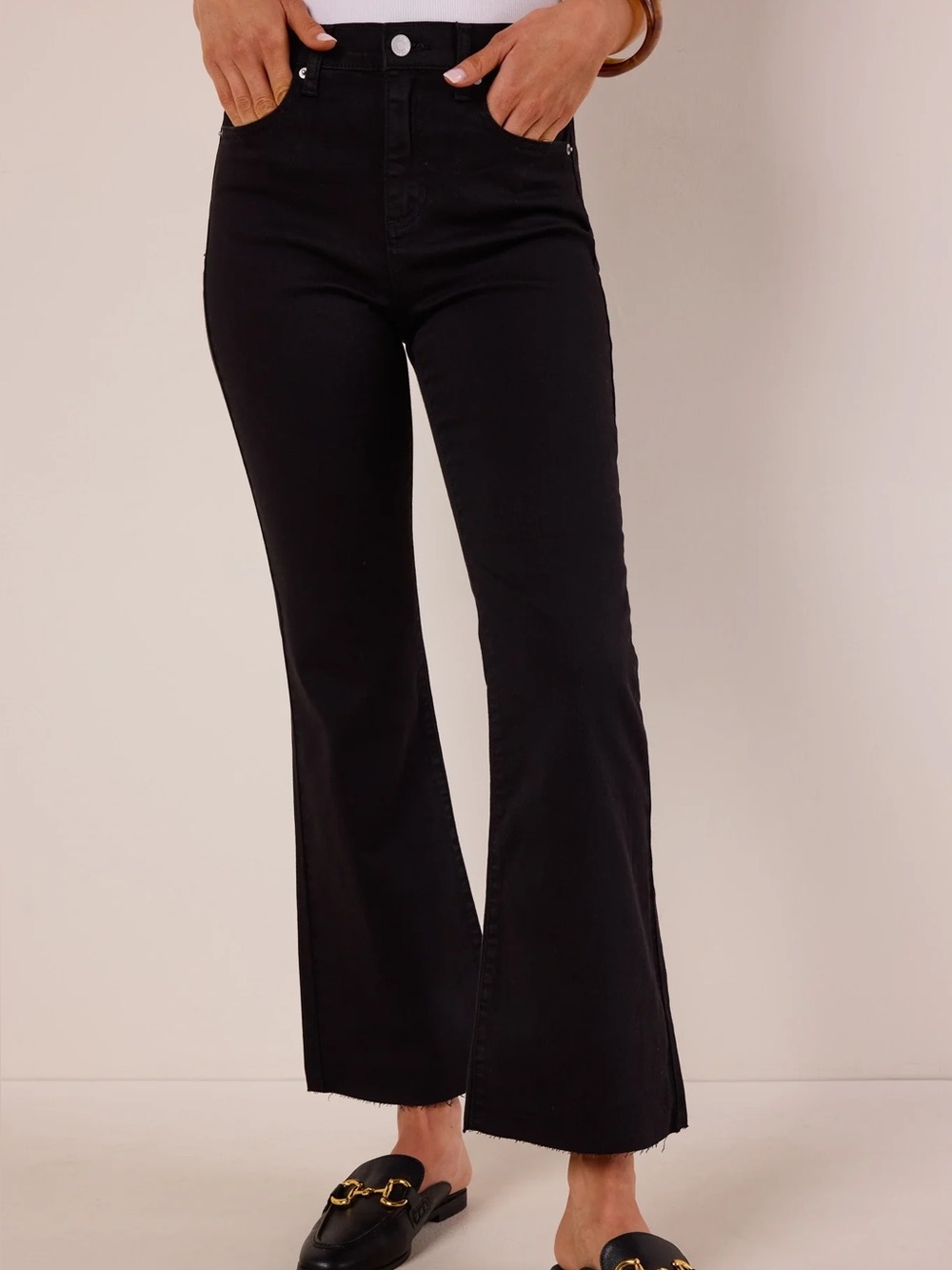 J.Jill Black Kick-Flare Ankle Jeans